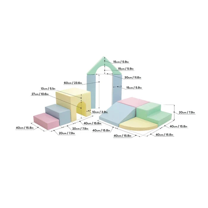 Mīkstie kluči Creativity Multifunctional Foam Play, IGLU - Earth Pastel, SET_21_42