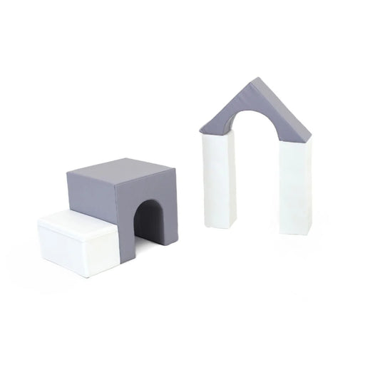 Mīkstie kluči Challenger Set Soft Play, IGLU - White and Grey, balts un pelēks