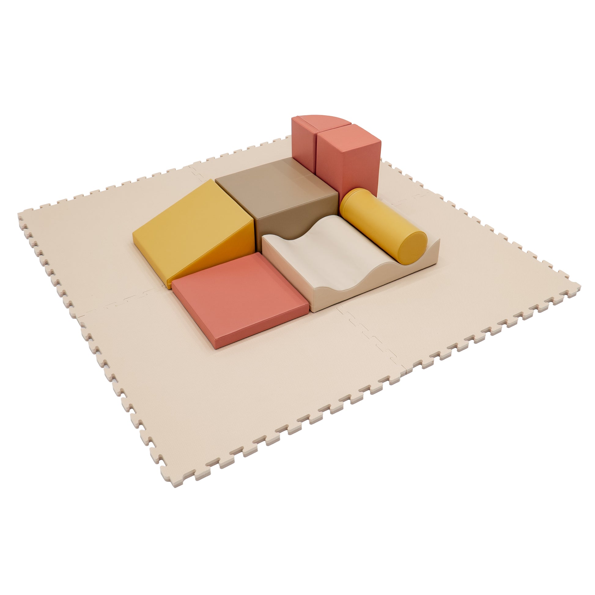 Divpusīgs rotaļu paklājs XL bēšs/tumši bēšs, Playmats Beige/Dark Beige, IGLU, SET_PLAYMATSXL_12