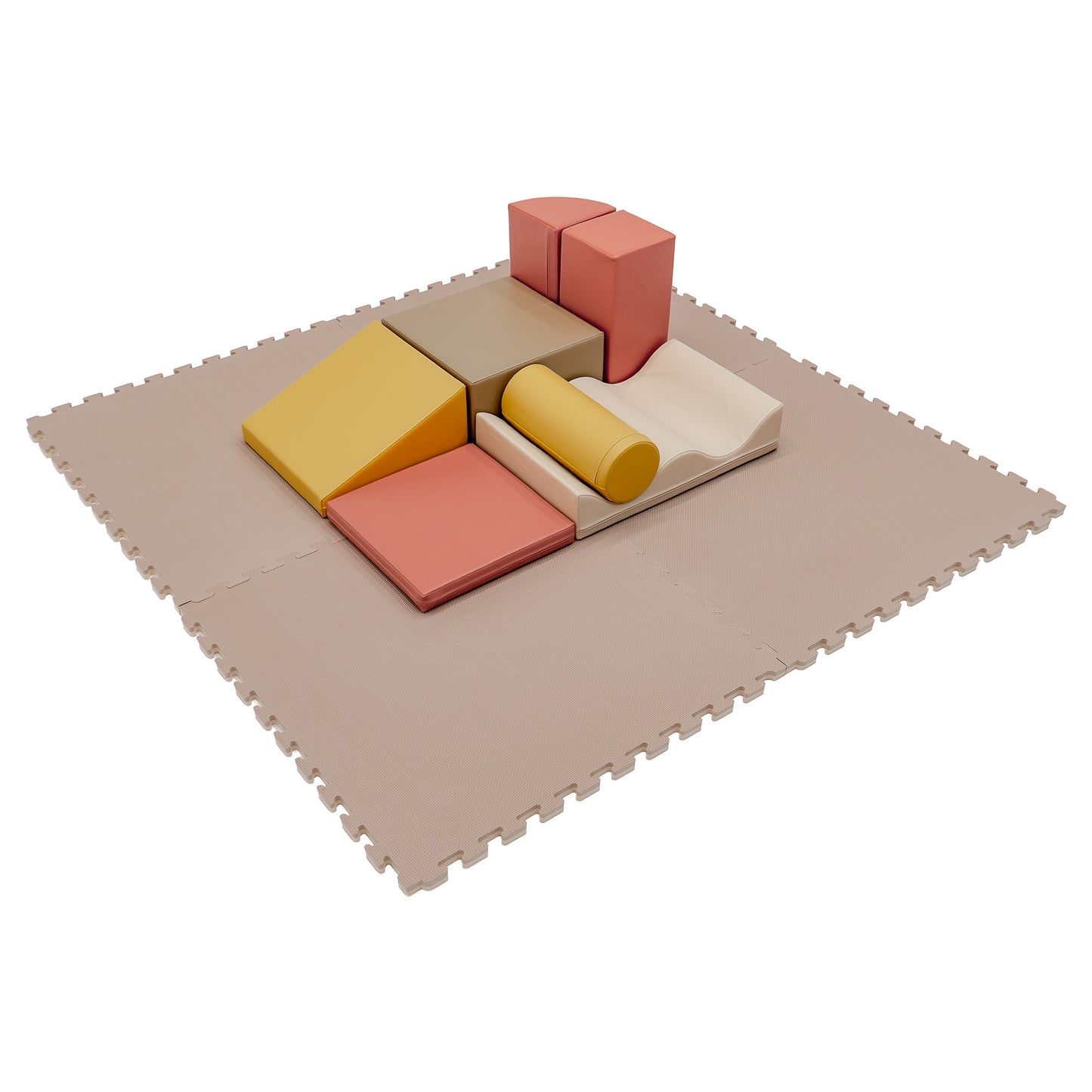 Divpusīgs rotaļu paklājs XL bēšs/tumši bēšs, Playmats Beige/Dark Beige, IGLU, SET_PLAYMATSXL_12