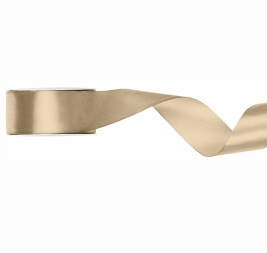 Satin ribbon for helium balloons, gold, 25mm 
