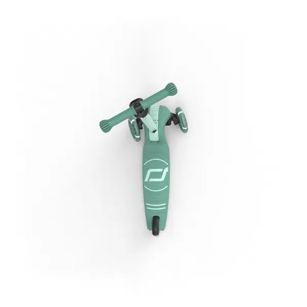 Bērnu skrejritenis zaļš, Highwaykick 3 S LED, Forest, Scoot and Ride, 00939