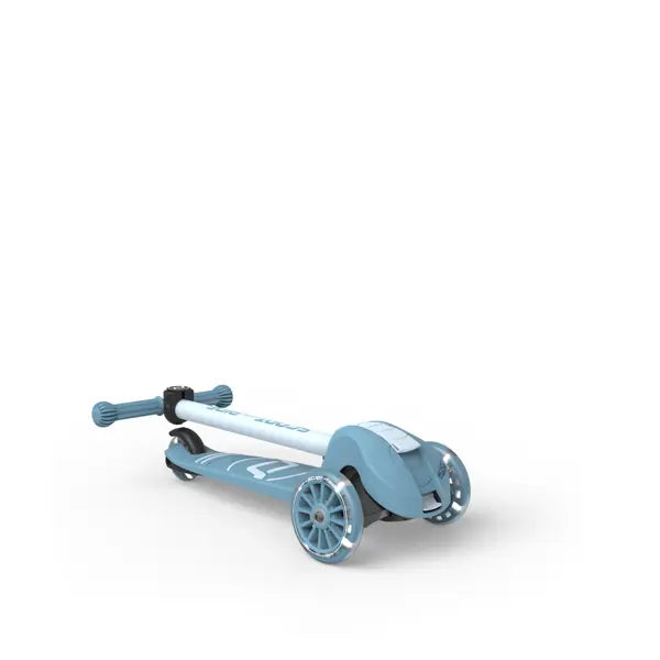 Bērnu skrejritenis zils, Highwaykick 3 S LED, Steel, Scoot and Ride, 00933