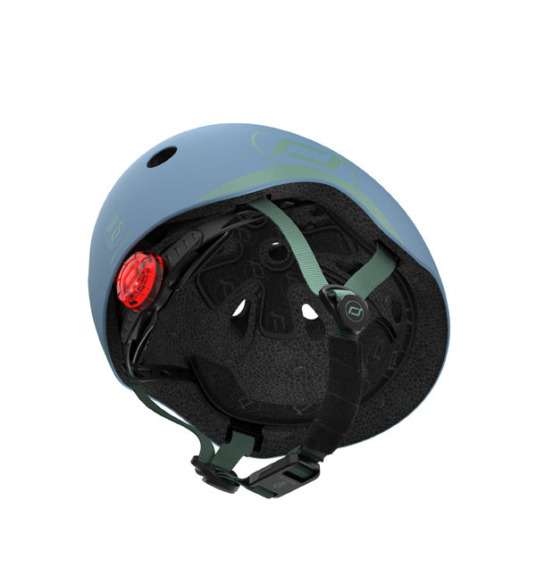 Bērnu ķivere zila, Helmet Steel, Scoot and Ride, S-M