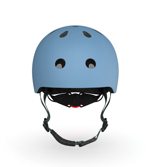 Bērnu ķivere zila, Helmet Steel, Scoot and Ride, S-M