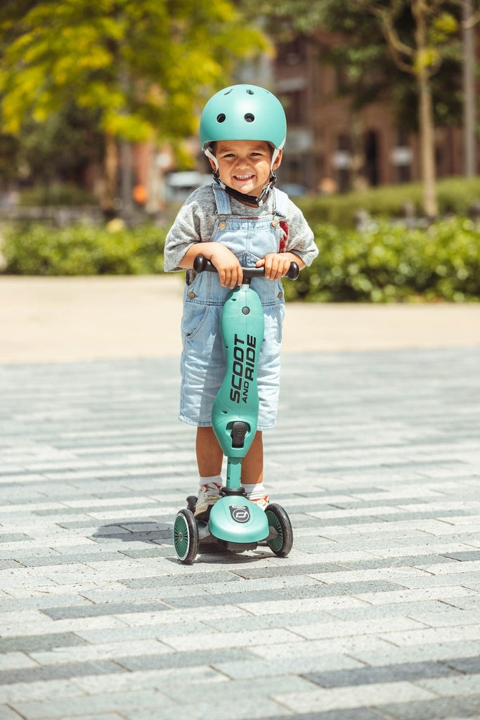 Bērnu ķivere zaļa, Helmet Forest, Scoot and Ride, 96361