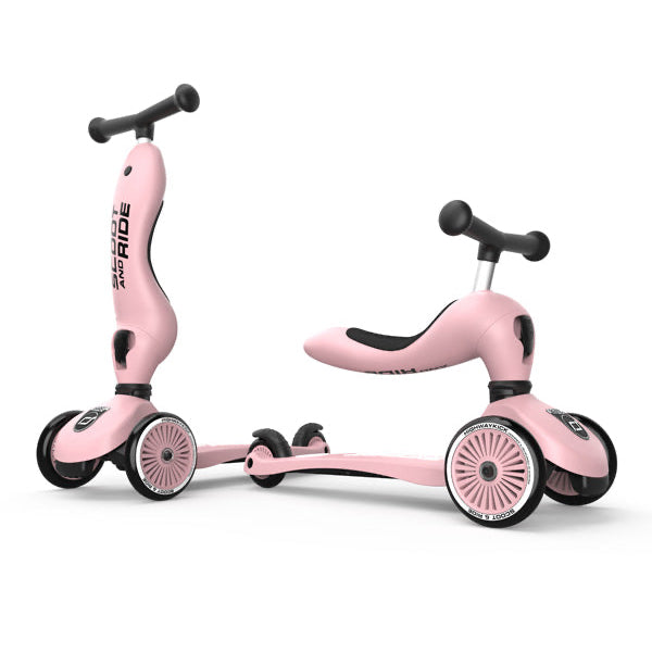 Transformējams skrejritenis Highway Kick 1, 2in1, Rose, Scoot and Ride, 96270