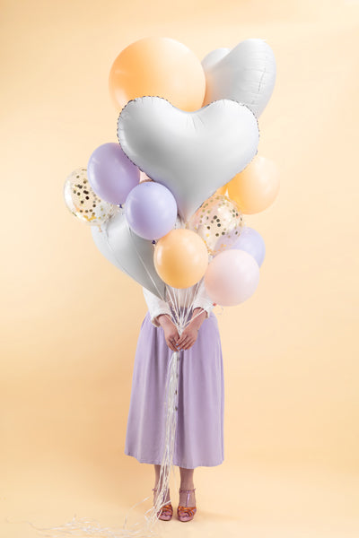Sirds - folija balons, balts, 75x64,5cm, FB141-008, Hēlija baloni Liepājā