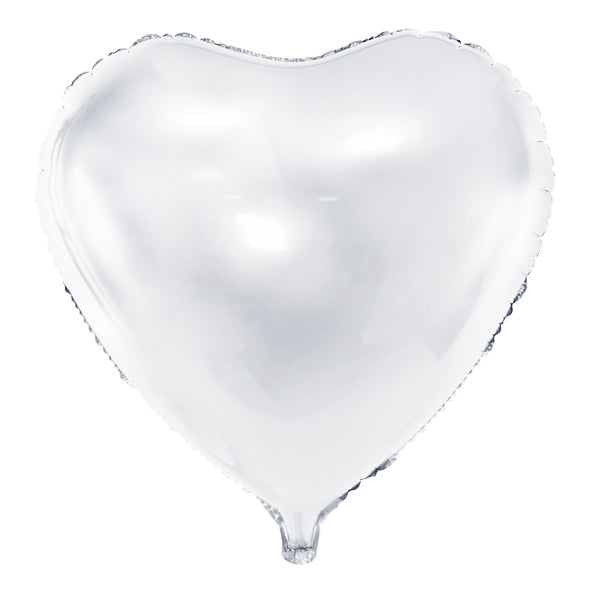 Sirds - folija balons, balts, 45cm, FB9M-008, Hēlija baloni Liepājā