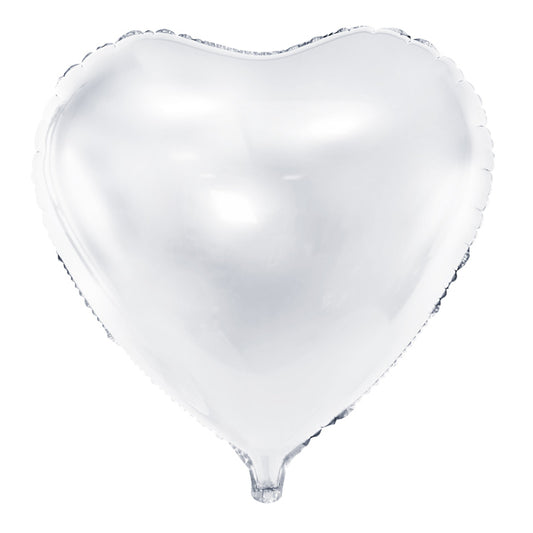 Sirds - folija balons, balts, 45cm, FB9M-008, Hēlija baloni Liepājā
