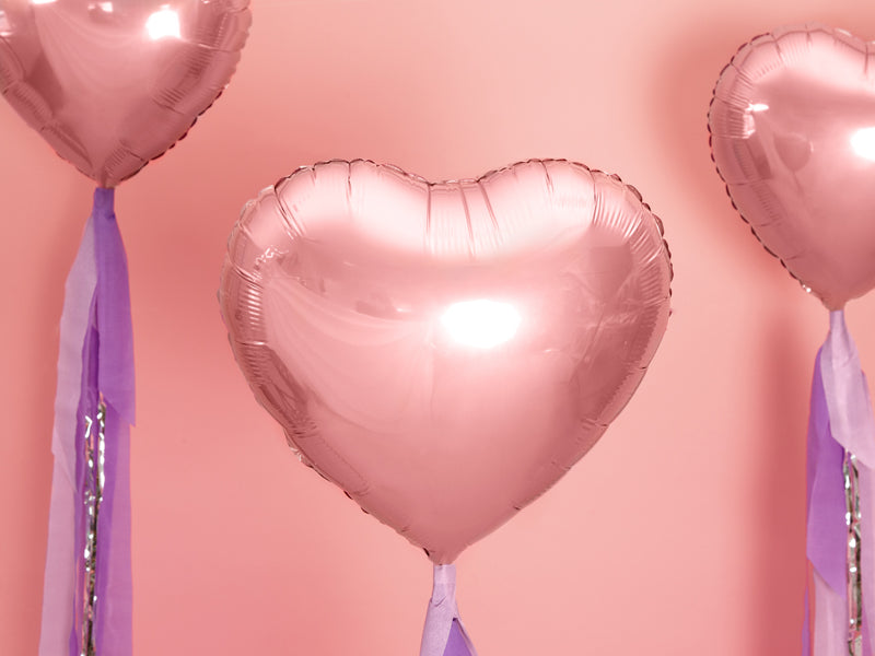 Sirds - folija balons, rozā zelta, 45cm, FB9M-019R, Hēlija baloni Liepājā