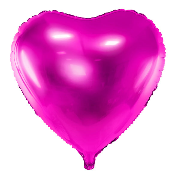 Sirds - folija balons, tumši rozā, 45cm, FB9M-006, Hēlija baloni Liepājā