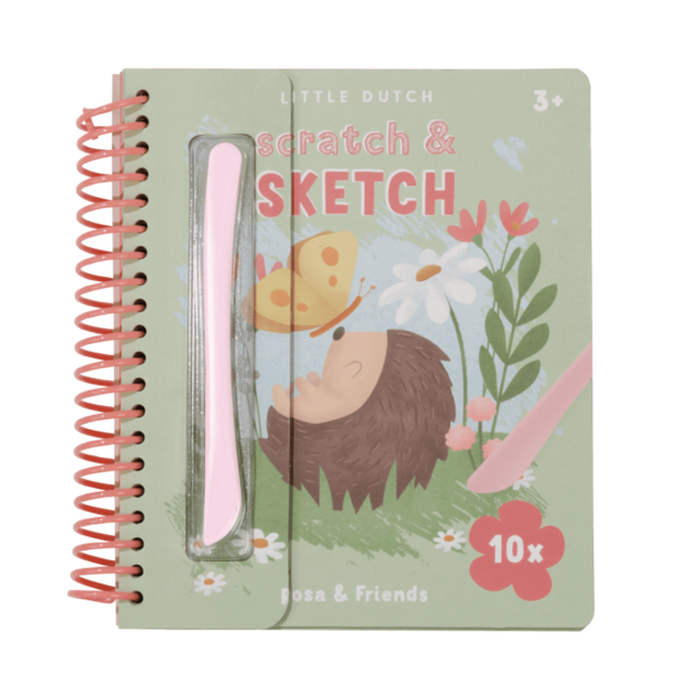 Skrāpējāmā grāmata Rosa & Friends, Scratch & Sketchbook, Little Dutch, LD125537