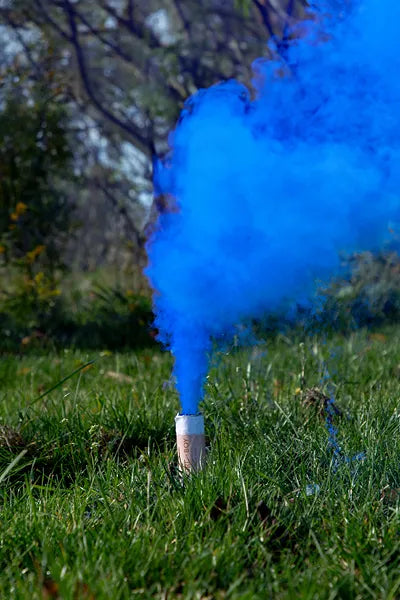 Dūmu svece, zila, Color Smoke Bomb "It's a Boy", 22.5cm, Party Deco, RAC1-001