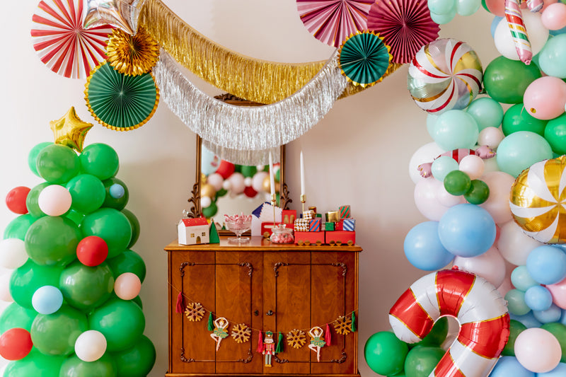 Svētku virtene ar bārkstīm - Fringe Garland, party deco, sudraba, FG1-018