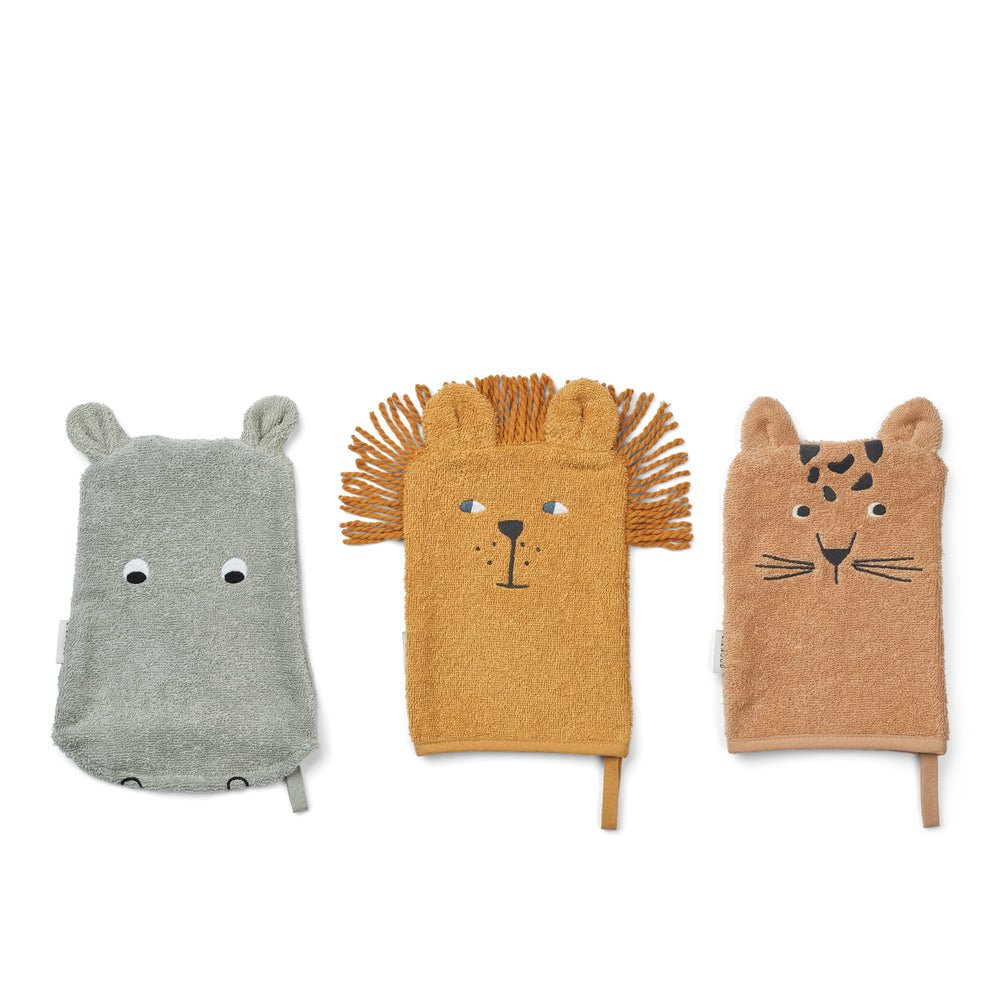 Bērnu mazgāšanas cimdiņi, Sylvester Washcloth 3-Pack, Liewood, LW14919_1114