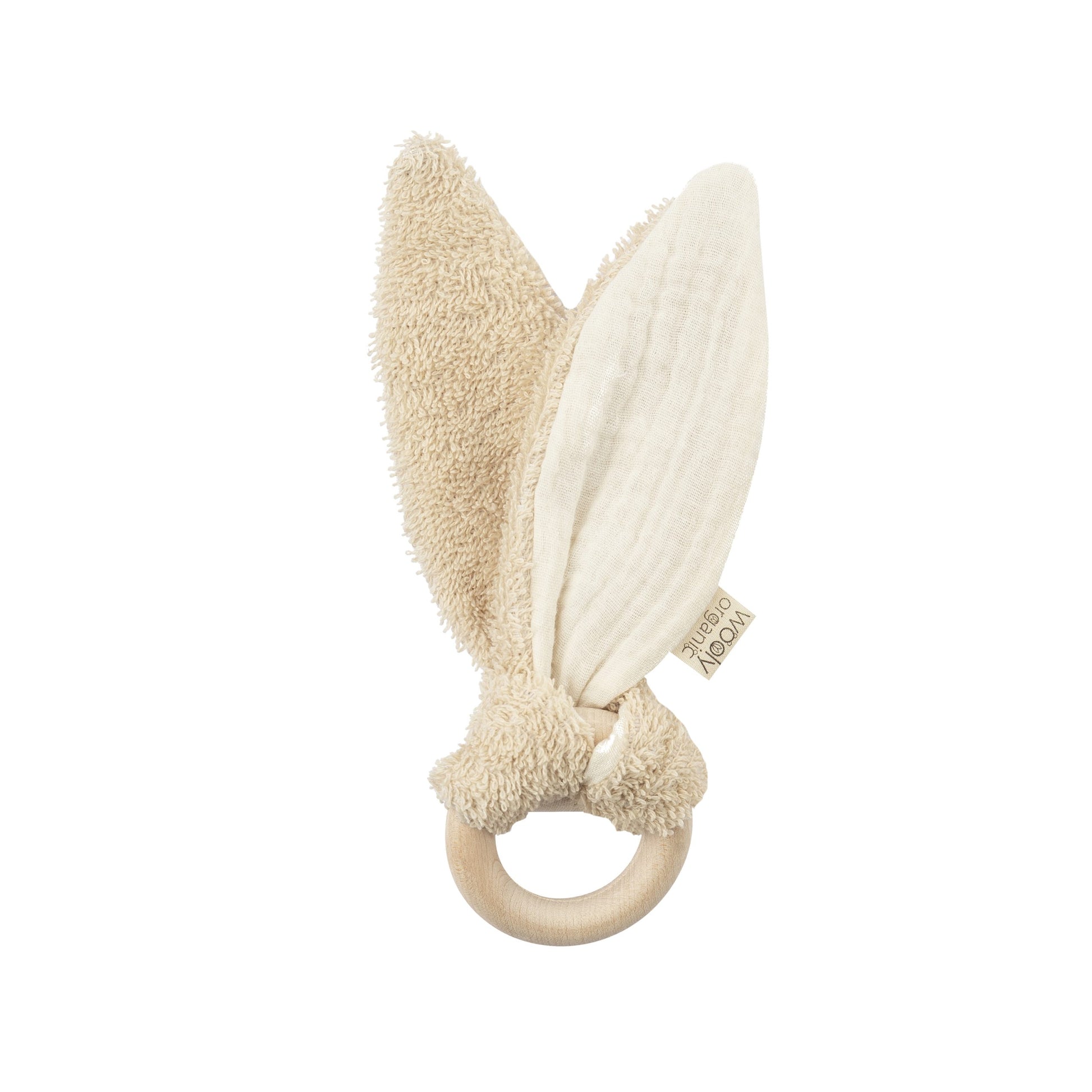 Čaukstoša graužammanta Zaķa ausis, Crinkle Toy Bunny, Wooly Organic, T-301-B-138