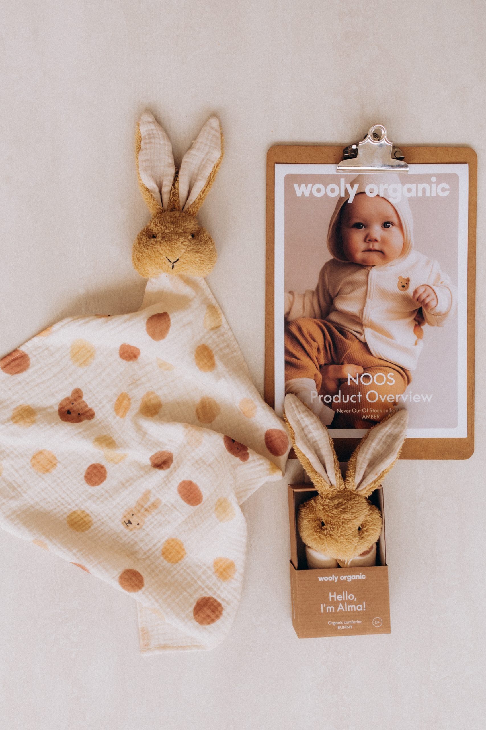 Muslīna sedziņa Zaķis, Muslin Comforter Soft Bunny, Wooly Organic, T-912-B-129