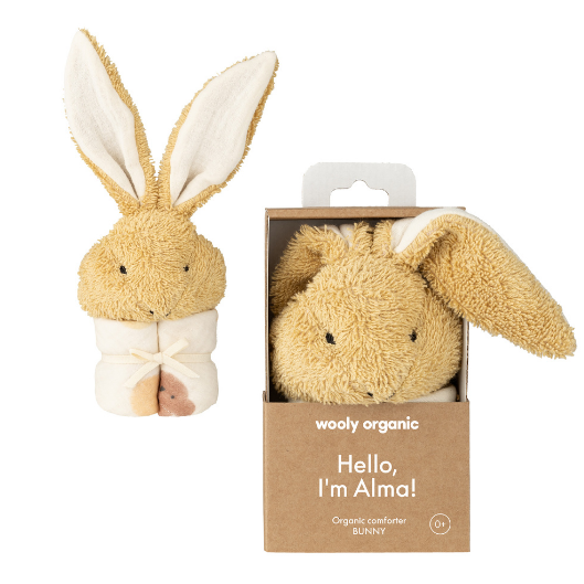 Muslīna sedziņa Zaķis, Muslin Comforter Soft Bunny, Wooly Organic, T-912-B-129