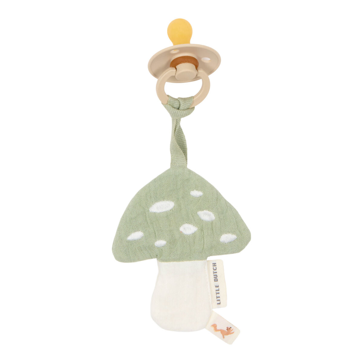 Mīļlupatiņa - knupīša turētājs Mushroom, Pacifier cloth muslin, Little Dutch, TE21204030