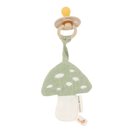 Mīļlupatiņa - knupīša turētājs Mushroom, Pacifier cloth muslin, Little Dutch, TE21204030