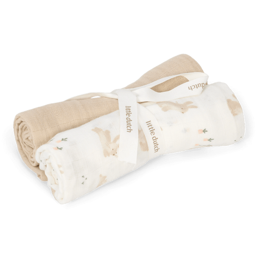 Muslīna kokvilnas autiņi Muslin Swaddles, Baby Bunny, Little Dutch, TE51895033