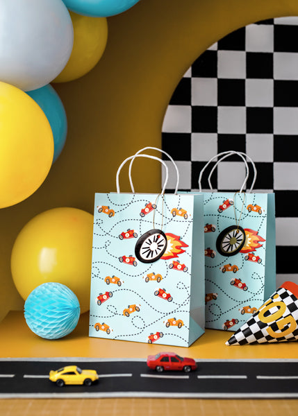 Dāvanu maisiņš Mašīnas, Gift Bag Cars, 10.5x18x25cm, Party Deco, TNP31