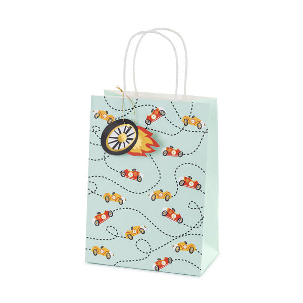 Dāvanu maisiņš Mašīnas, Gift Bag Cars, 10.5x18x25cm, Party Deco, TNP31