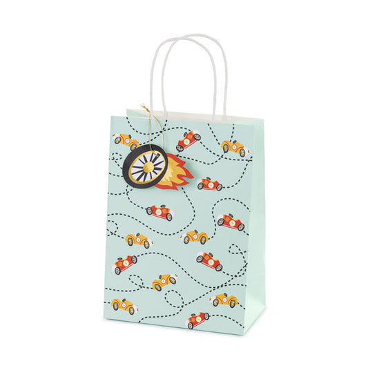 Dāvanu maisiņš Mašīnas, Gift Bag Cars, 10.5x18x25cm, Party Deco, TNP31