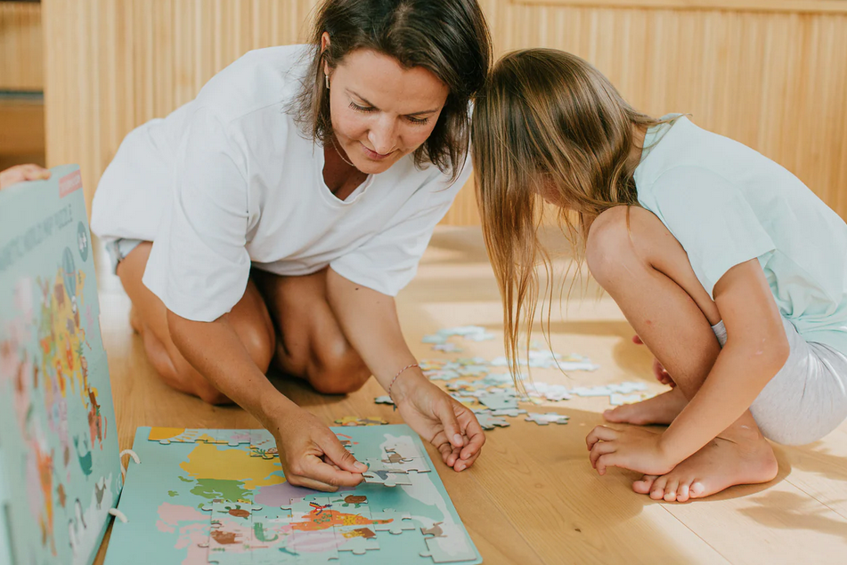 Magnētiskā pasaules kartes puzle, Magnetic World Map Puzzle, Tutu Family