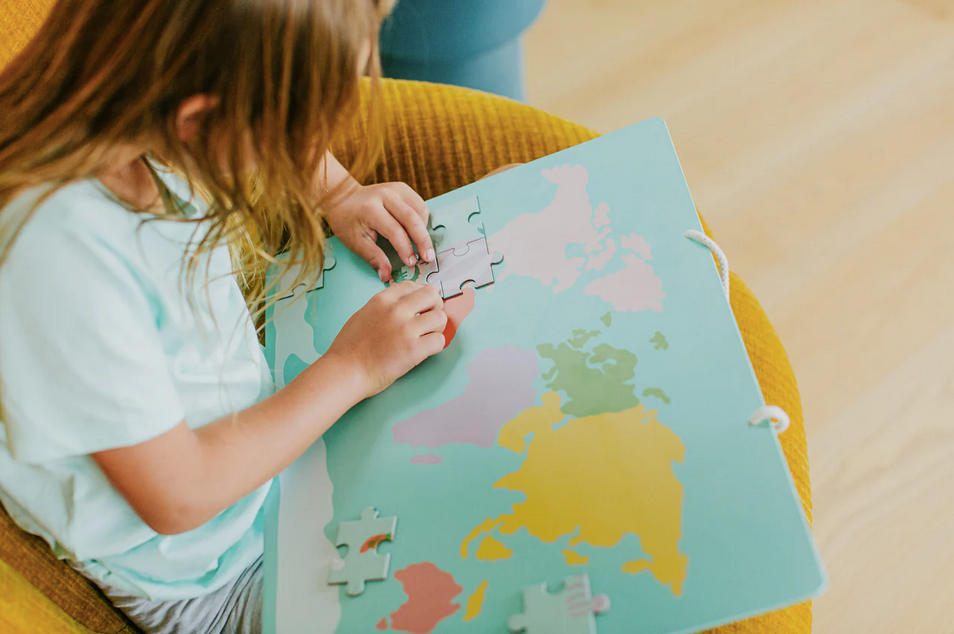 Magnētiskā pasaules kartes puzle, Magnetic World Map Puzzle, Tutu Family