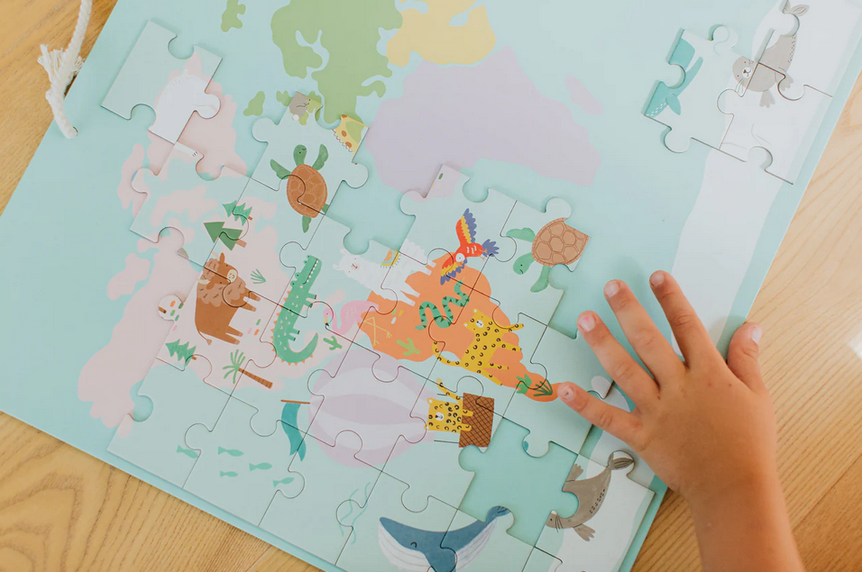 Magnētiskā pasaules kartes puzle, Magnetic World Map Puzzle, Tutu Family