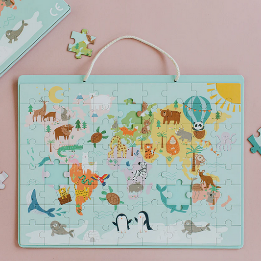 Magnētiskā pasaules kartes puzle, Magnetic World Map Puzzle, Tutu Family