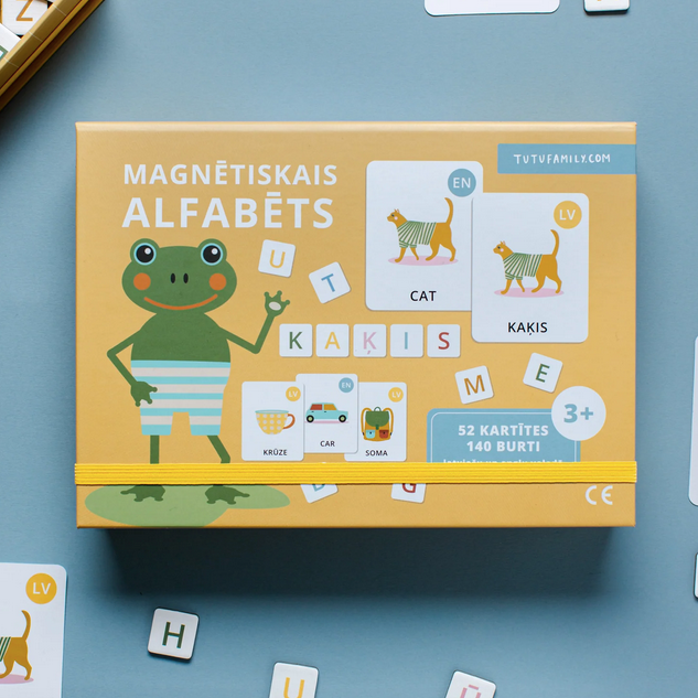 Magnētiskais alfabēts, Magnetic Alphabet LV-ENG, Tutu Family