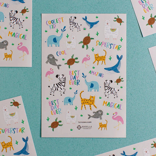 Uzlīmju lapa Zvēriņi, Tu Tu Family