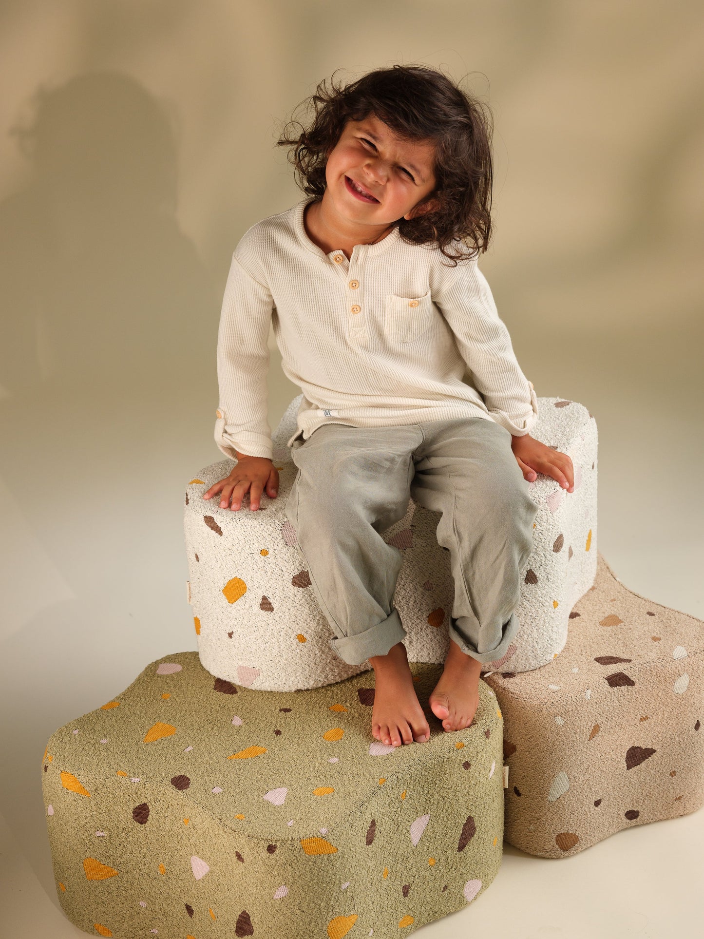 Pufs Terrazzo Moss Cloud Pouffe, Wigiwama