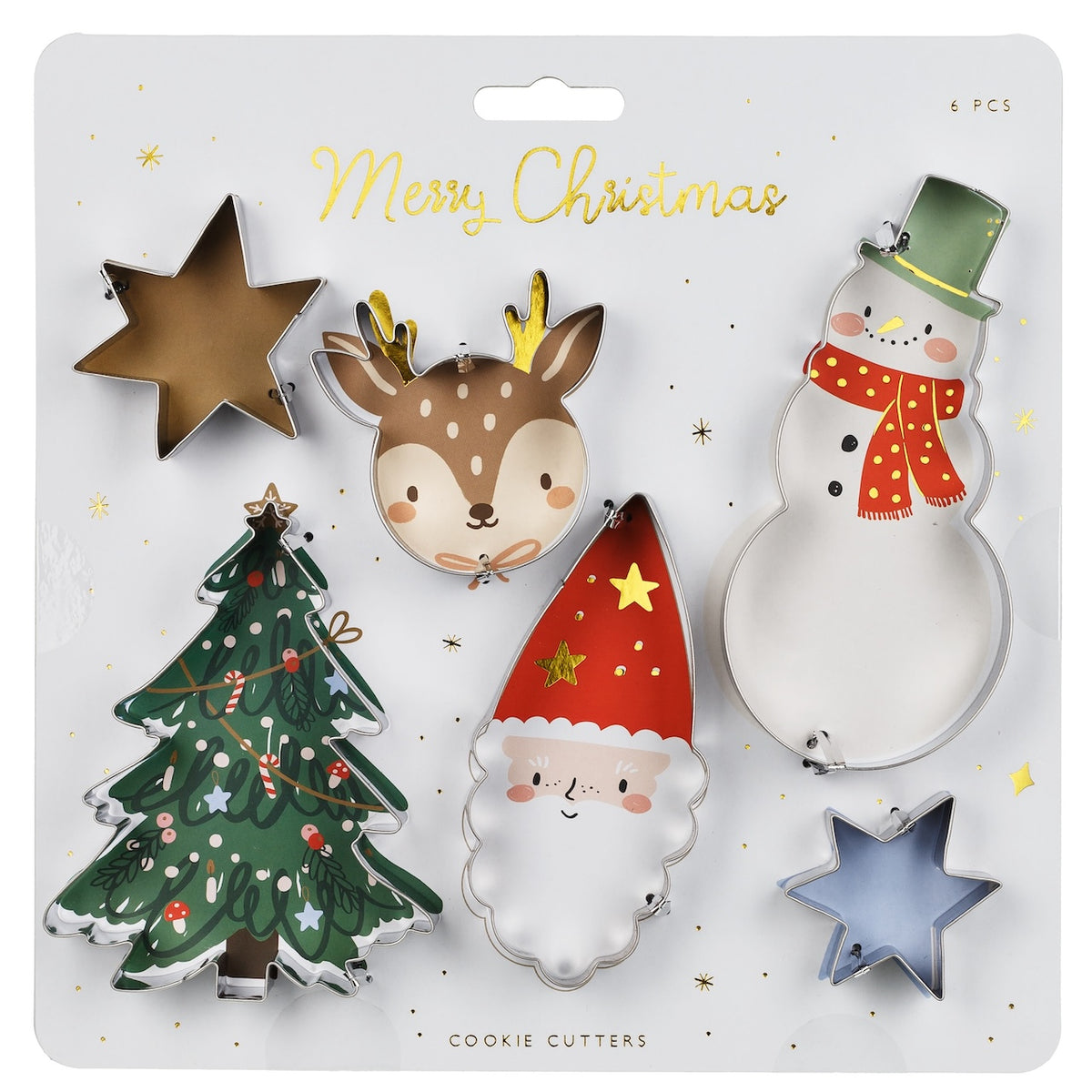 Ziemassvētku piparkūku formiņas, Gingerbread Cutters Merry Christmas, WYK1, Party Deco