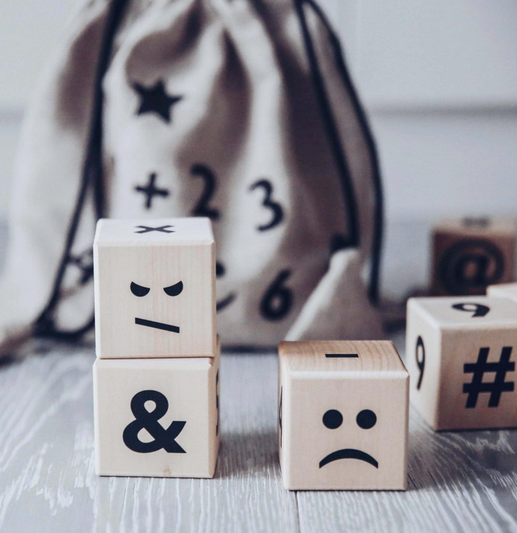 Koka matemātikas klucīši, Math Blocks Black, Ooh Noo, 40MB1801