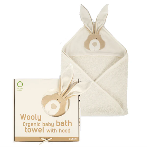 Bērnu dvielis ar kapuci Zaķis, Bath Towel with Hood, Bunny, 75x120cm, Wooly Organic, WO208
