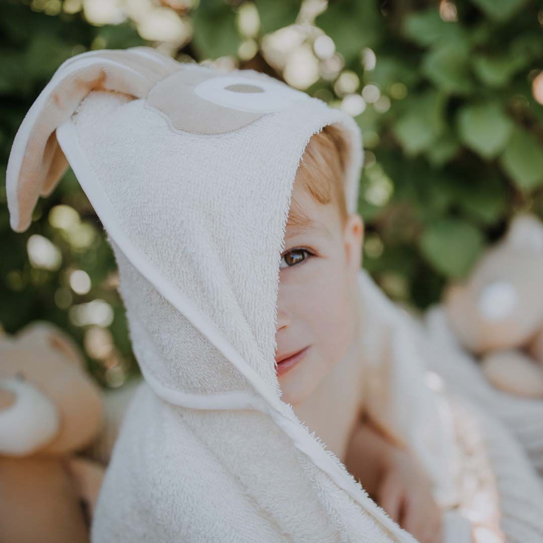 Bērnu dvielis ar kapuci Zaķis, Bath Towel with Hood, Bunny, 75x120cm, Wooly Organic, WO208