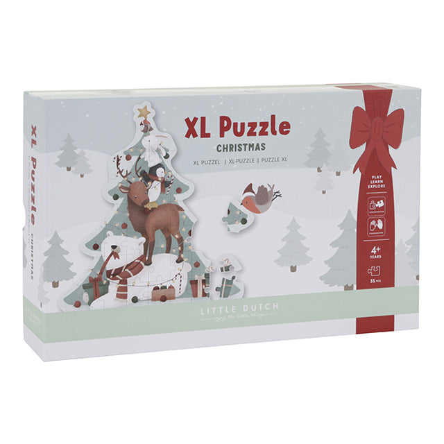 Ziemassvētku lielizmēra puzle, Christmas XL Puzzle, Little Dutch, LD4860