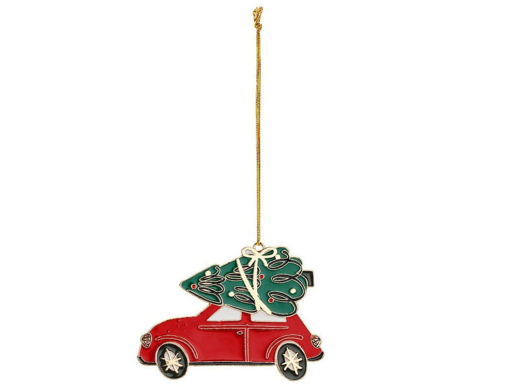 Eglītes rotājums Ziemassvētku auto, Metal Hanging Decoration Christmas Car, Party Deco, ZDM5