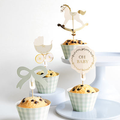 Kēksiņu komplekts ar toperiem - Oh Baby, Muffin Set