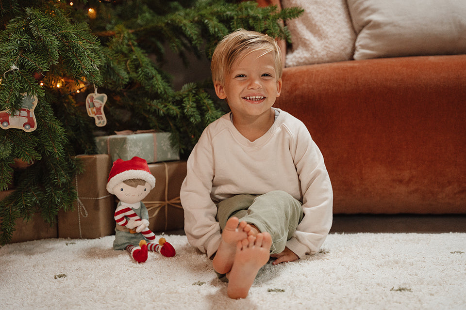Ziemassvētku lelle Jim - dāvanu kastē, Christmas Cuddle Doll, Little Dutch, LD4539
