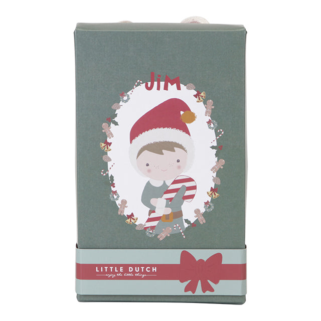 Ziemassvētku lelle Jim - dāvanu kastē, Christmas Cuddle Doll, Little Dutch, LD4539