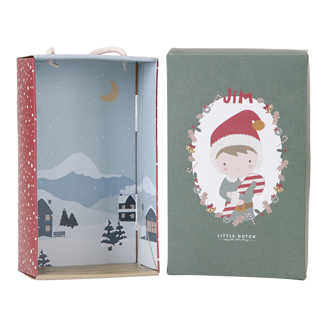 Ziemassvētku lelle Jim - dāvanu kastē, Christmas Cuddle Doll, Little Dutch, LD4539
