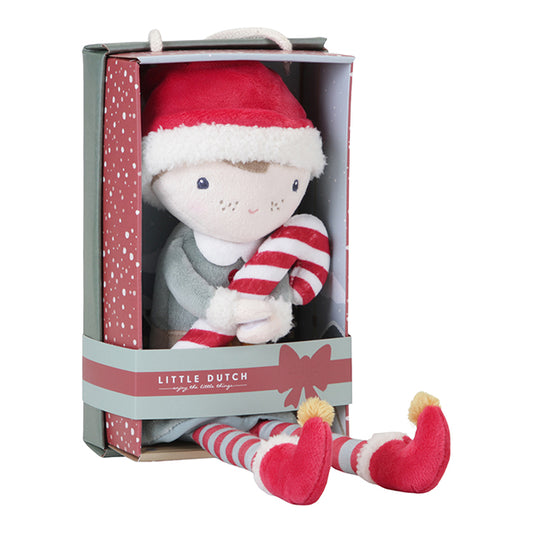Ziemassvētku lelle Jim - dāvanu kastē, Christmas Cuddle Doll, Little Dutch, LD4539