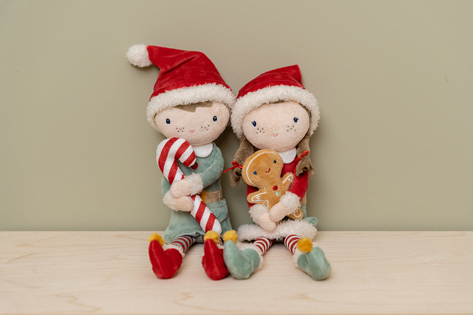 Ziemassvētku lelle Jim - dāvanu kastē, Christmas Cuddle Doll, Little Dutch, LD4539
