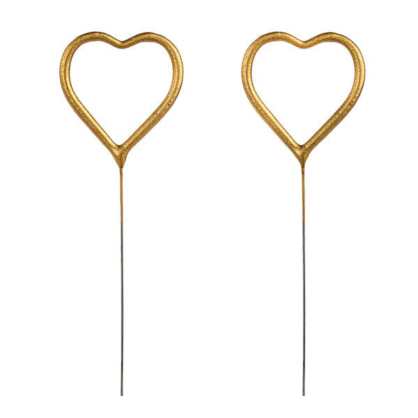 Sirds formas brīnumsveces, Sparklers Heart, 16,5cm zelta, 2 gab
Artikuls: ZO1-019_01_S