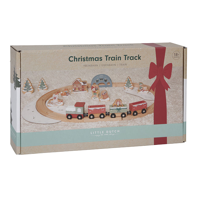 Ziemassvētku koka vilcienu sliežu trase, Christmas Train track, Little Dutch, LD4868